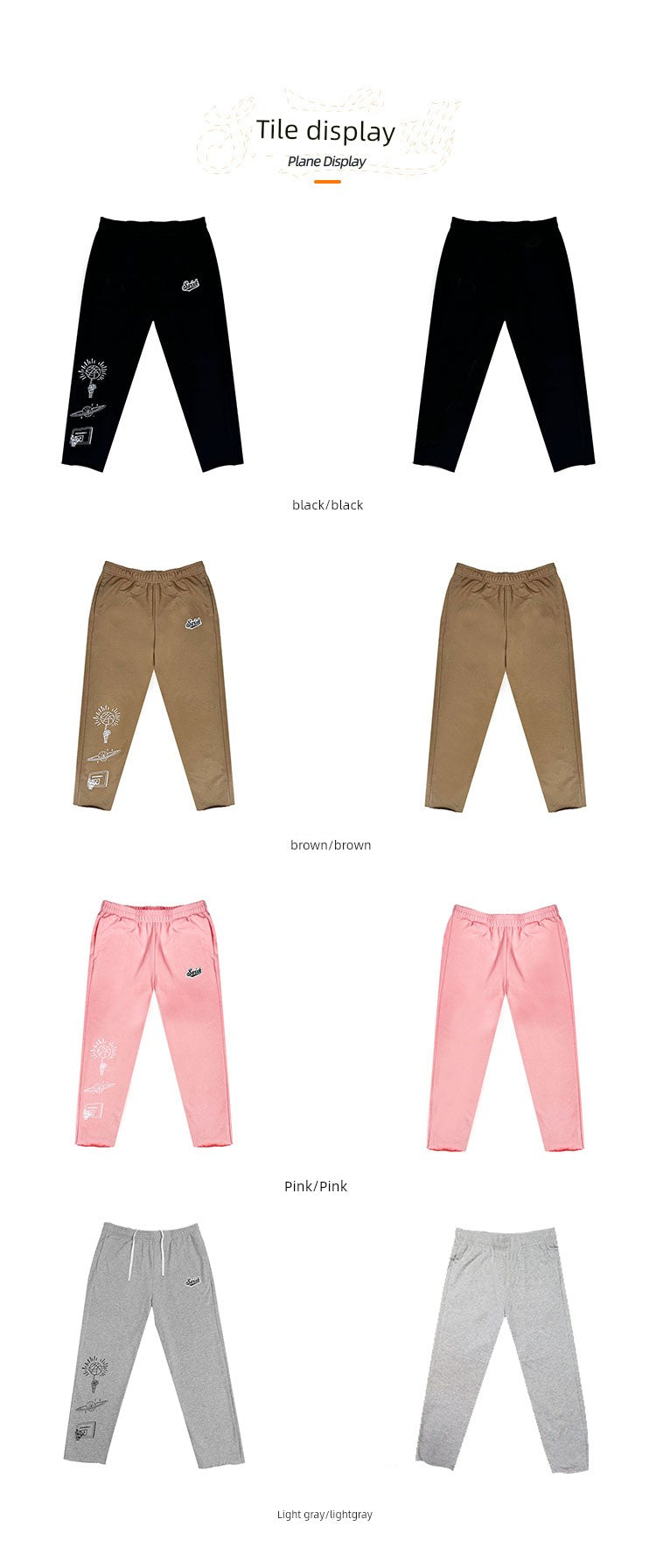 Swish the Ball in Hollow Ball Series American Straight-Leg Frayed Hem Knitting Sports Pants Men