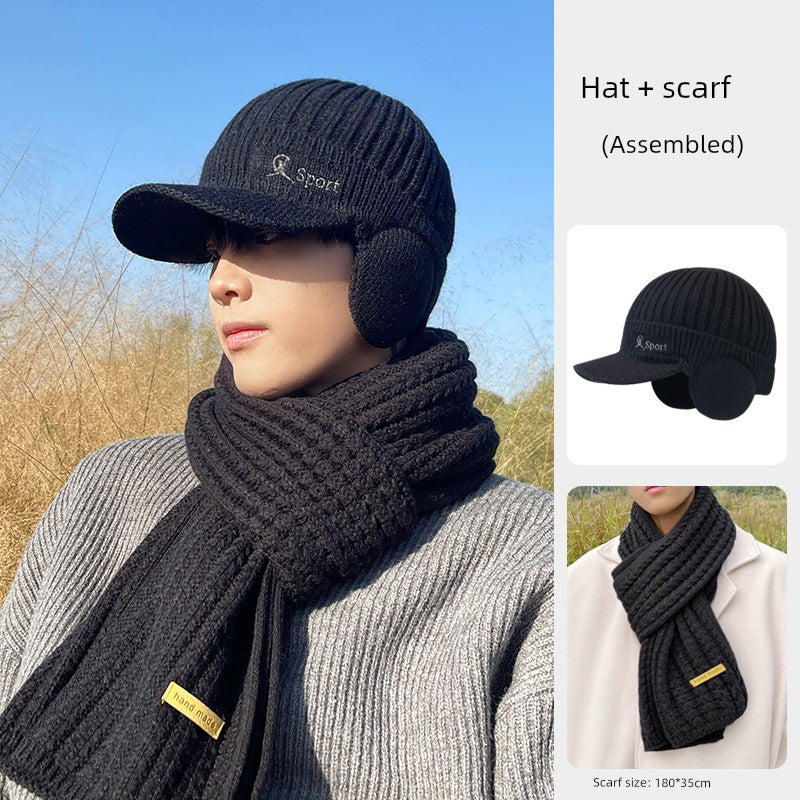 Winter Heattech Male Fleece-lined Thickened Cold Protection Cycling Hat