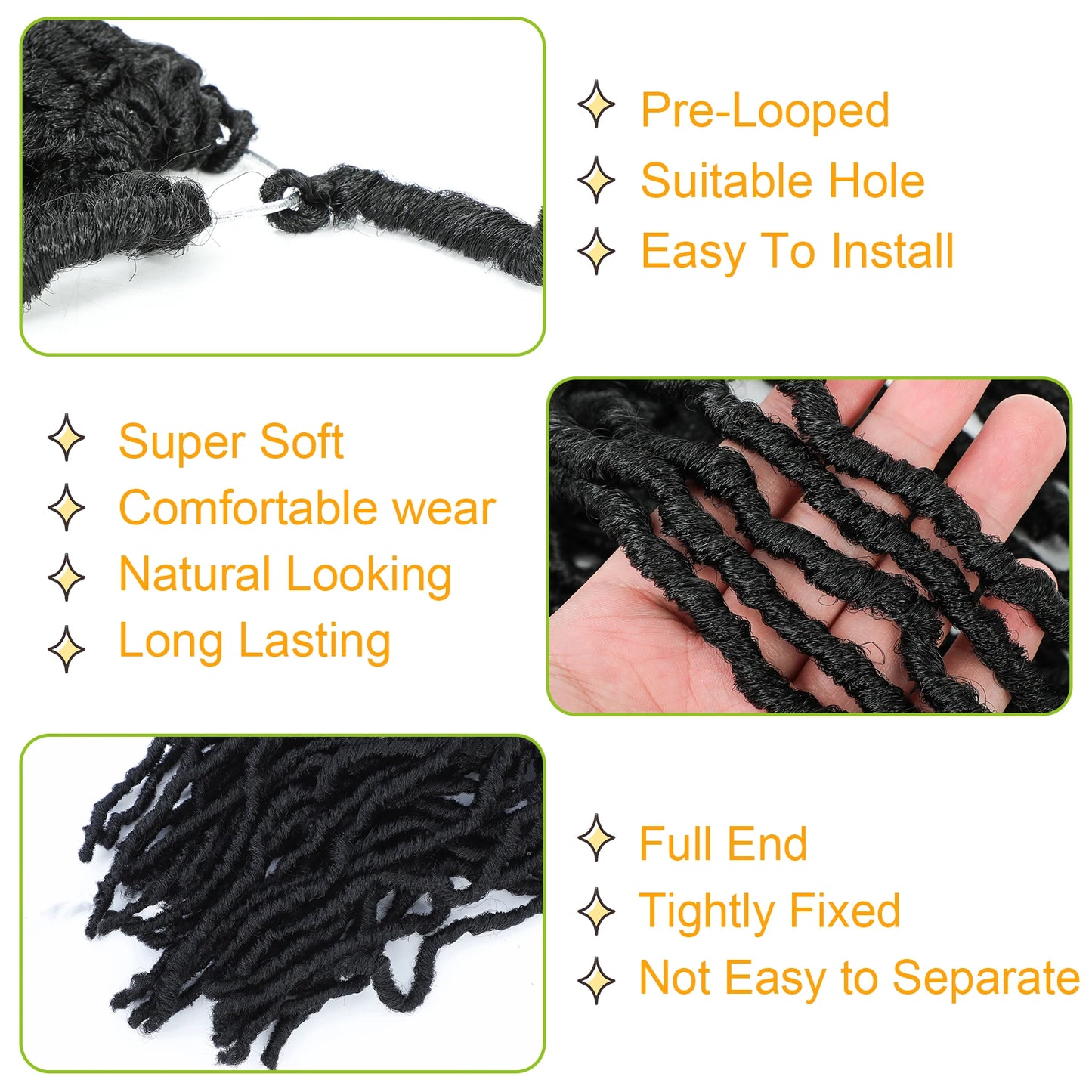 36 Inch Faux Locs Crochet Hair Extensions For Women Soft Locs Crochet Braids Faux Locs Dreadlocks Synthetic Hair Extensions