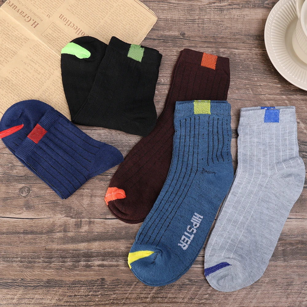 1/5pairs High Quality Men's Socks Casual Breathable Run Sports Socks Male Cotton Socks Winter Black Socks Men Large Size 38-45 Viralgem Store