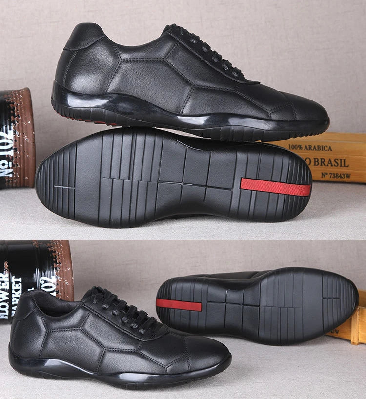 Trendy Genuine Leather Shoes Men Lazy Lightweight Bean Shoes Fashion Boat Luxury Flats Bottom Loafer Walking Driving Size 37 45 Viralgem Store