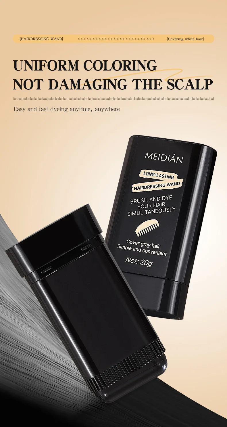 2-in-1 Hair Color Brush & Comb - Instant Gray Coverage, On-The-Go Root Touch Up, Washable Temporary Black Dye for Men/Women Viralgem Store