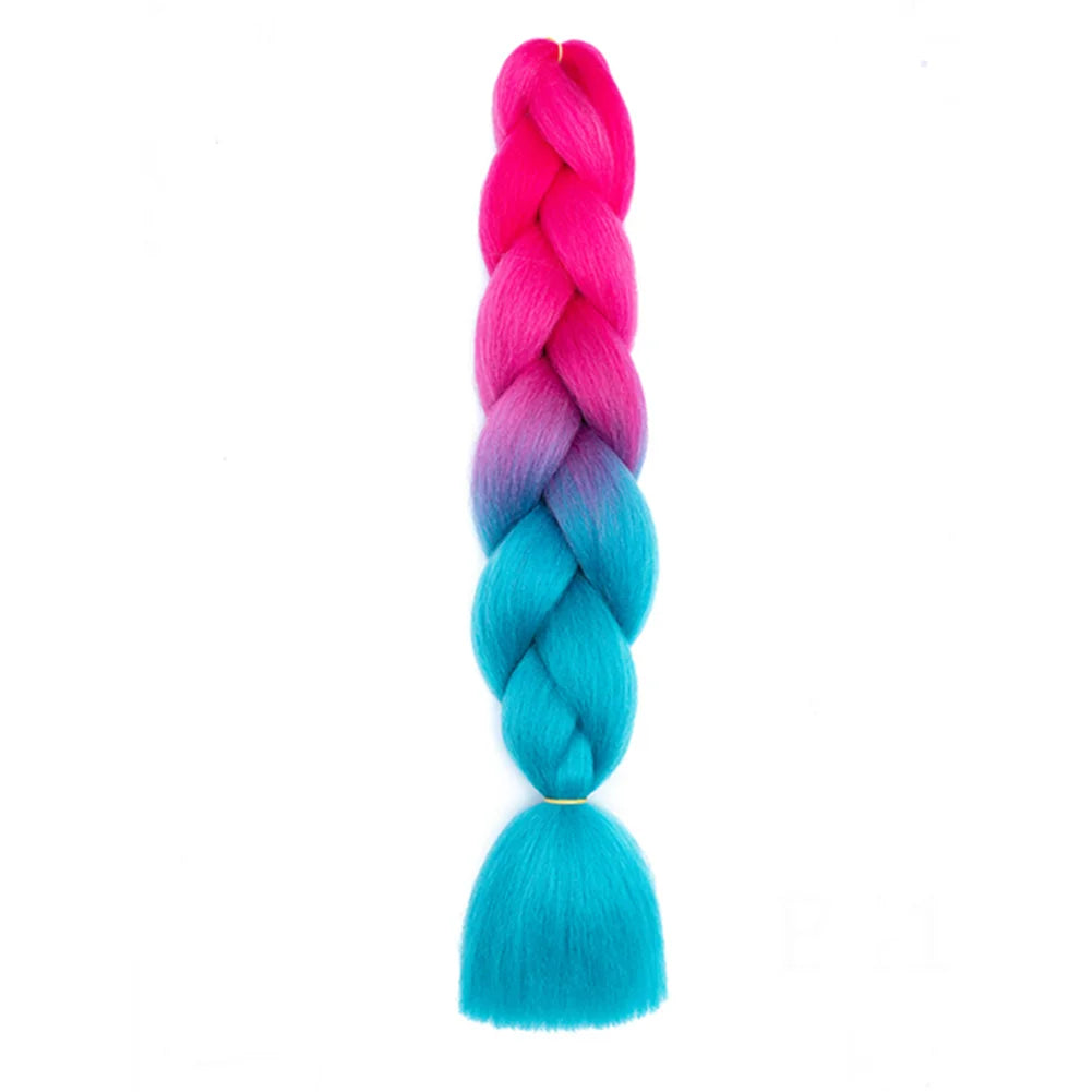 24 Inches DIY Jumbo Braiding Hair Synthetic Hair Extensions Afro Ombre Crochet Braid Hair Wholesale For Women