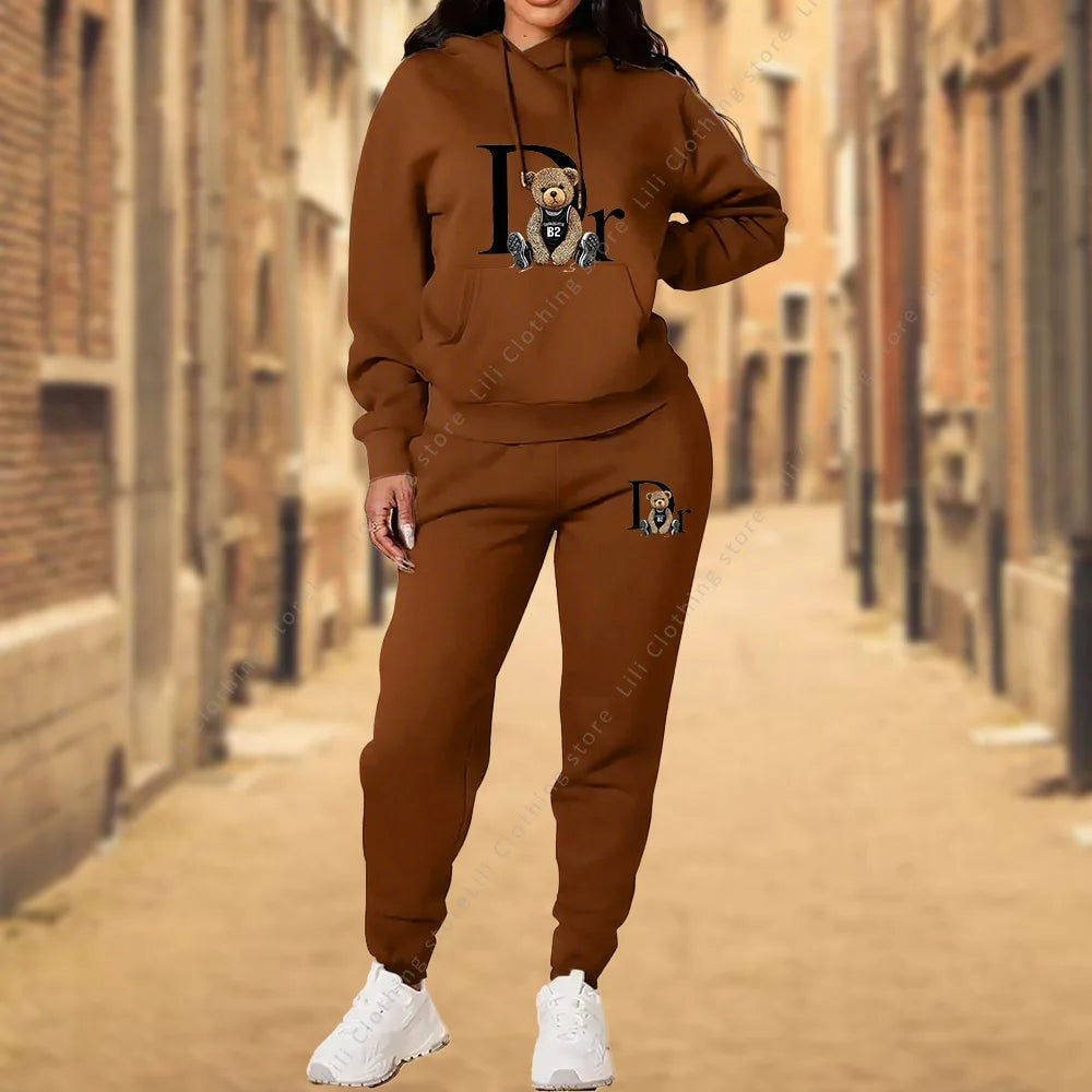 Women's TrackSuit Aesthetic Designer Clothes High quality Hoodies Sweatshirts Sweatpants 2 Piece Suit Sportwear Woman Pants Sets Viralgem Store