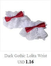 Steampunk Lolita Hand Sleeve Wrist Cuffs Ruffled Floral Lace Elastic Bracelet XX9D Viralgem Store