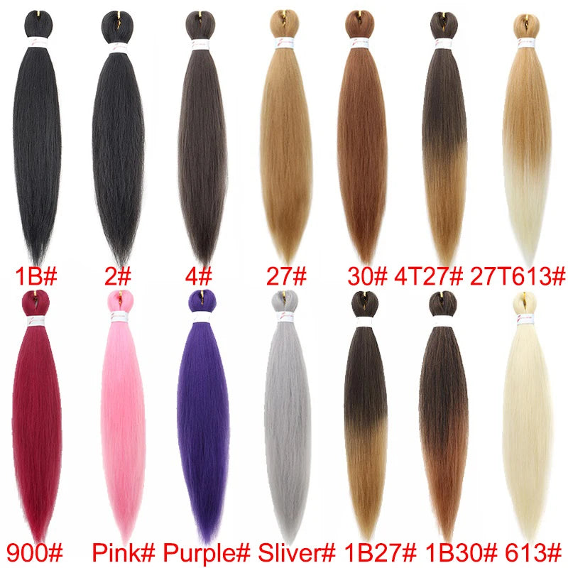 Synthetic 20Inch Pre Stretched Braiding Hair Extensions Long Braid Professional Fiber Crochet Twist Braid Hair for Women Viralgem Store