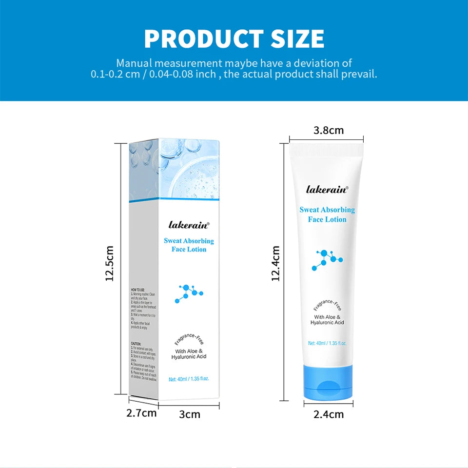 Sweat Absorbing Face Lotion Matte 40Ml Long - Lasting Sweat Control Absorbs Excess Oil Antioxidants Nourish Great Makeup Base Viralgem Store