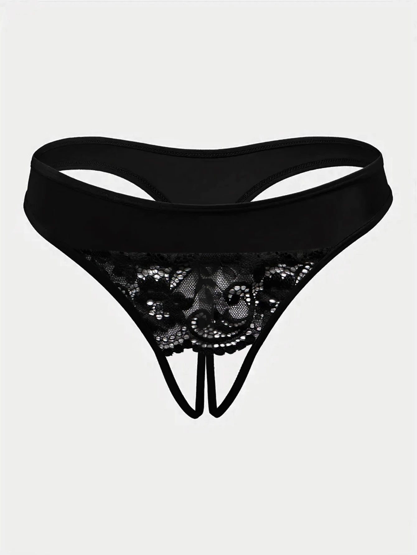 3pcs Lace Thongs Sexy Crotch Opening Panties for Women Underwears Erotic Crotchless Female Intimates Lingerie