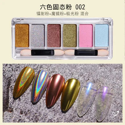 1 Box Mirror Glitter Powder Nail Decoration Metallic Chrome Nail Powder Set Y2K Rubbing Glitter Pigment Flakes Manicure Accessor