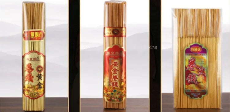 500g Smokeless Thread Incense Gold Roll Money Bamboo Incense Home Worship God of Wealth Incense To Purify The Air Aromatherapy