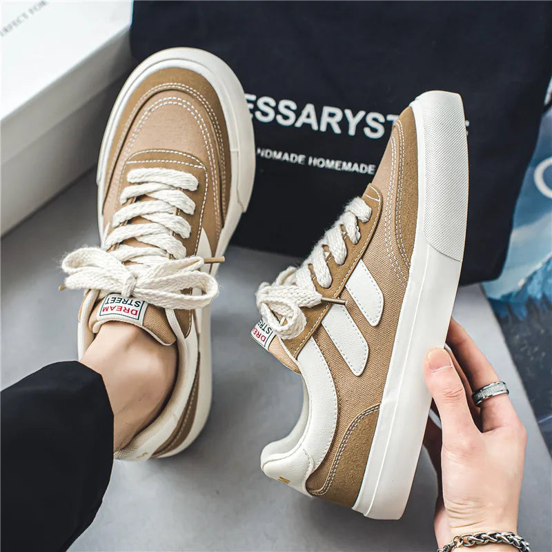 2023 Hot Sale Canvas Shoes Men Skateboard Shoes Platform Comfortable Casual Walking Streetwear Teenager Men Vulcanize Shoes Viralgem Store