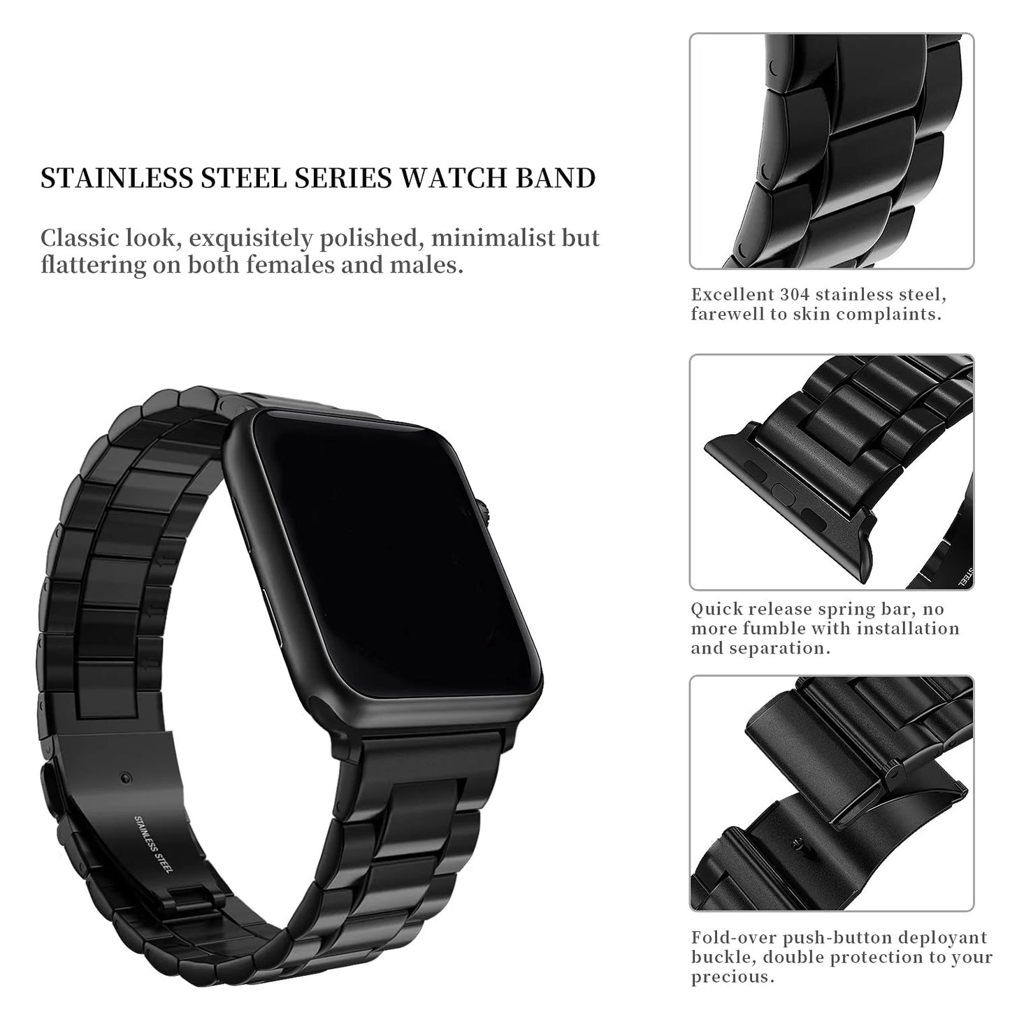 Strap for Apple Watch Band 44mm 40mm 45mm 41mm Ultra 2 49mm 42mm 44 45 Mm Watchband Steel Bracelet Iwatch Series 7 8 9 Se 4 5 6