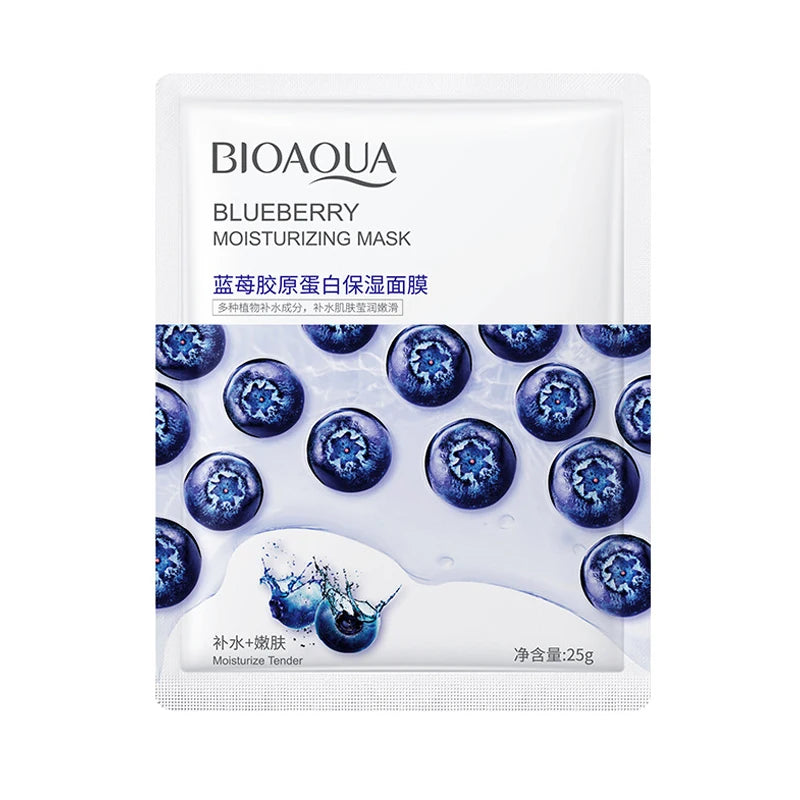 8pcs BIOAQUA Fruit Facial Masks Moisturizing Hydrating Brightening Anti-aging Face Mask Sheet Masks for Face Skin Care Viralgem Store