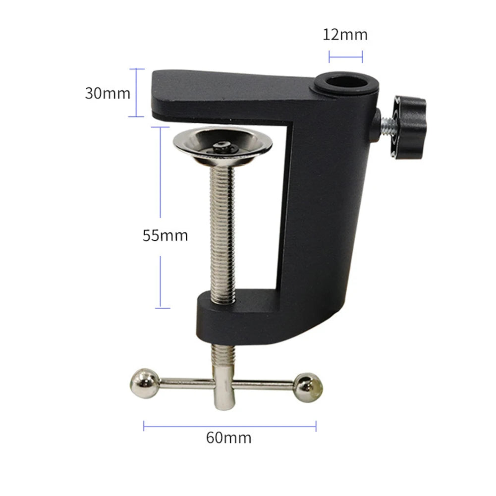 Table Mount Clamp Clip Aluminum Alloy Base Desk Lamp C-Shaped Clamp Bracket Desktop Fixed Bracket Clamp Microphone Stand Bracket Viralgem Store