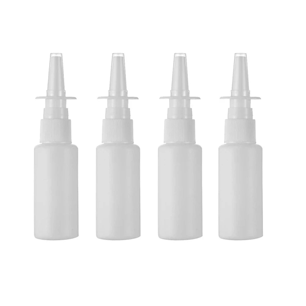 2Pcs/Lot  10ml 20ml 30ml Nasal Spray Bottle Plastic Nose Mist Sprayer Press Spray Head Empty Bottles Refillable Atomizer Viralgem Store