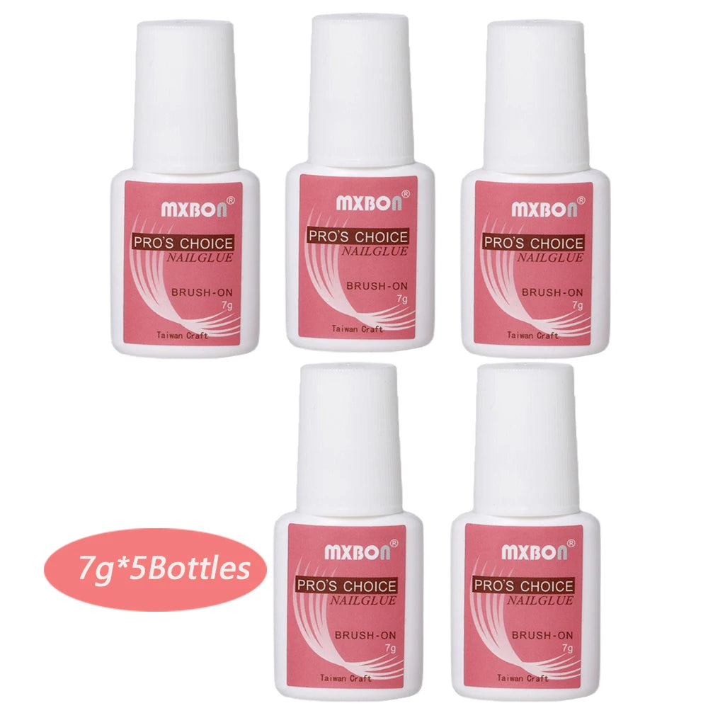 5pcs*3g Strong Adhesive Nail Glue -Fast Drying Nail Bond Glue for Acrylic False Nail Tips Gem Rhinestone Jewelry Sticky Glue Gel Viralgem Store