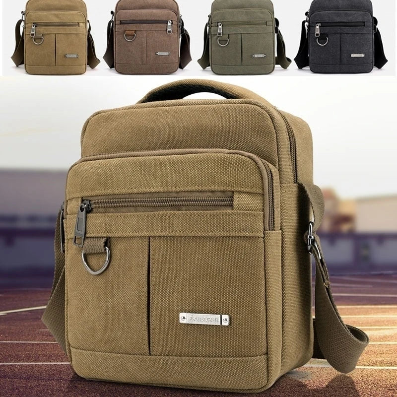 2022 New Men Canvas Shoulder Bag Casual Travel Men's Crossbody Bag Luxury Men Messenger Bags Satchel Handbags Tote