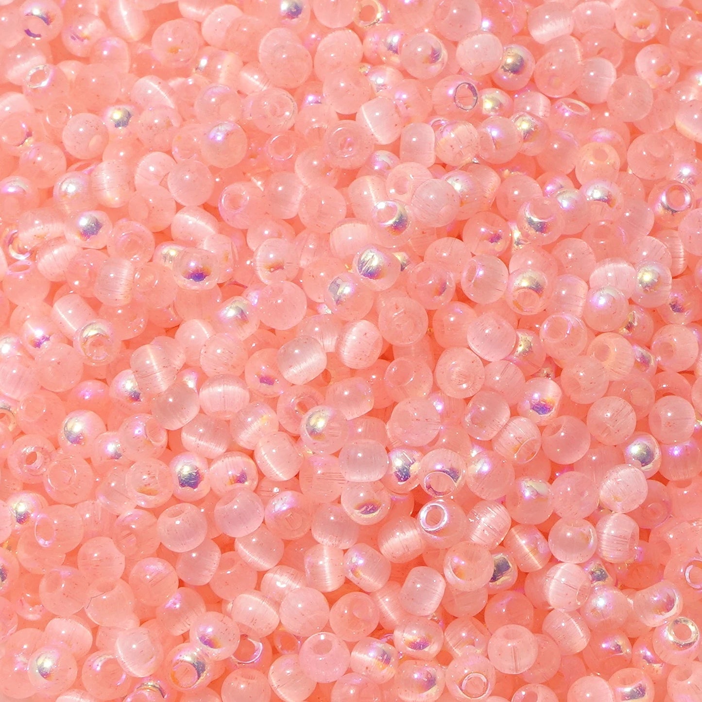 150 Cat Eye Glass Beads 4mm In Various Colors (blue, pink, yellow, green) For DIY Jewelry Making, Necklace Handicrafts, Bead Emb