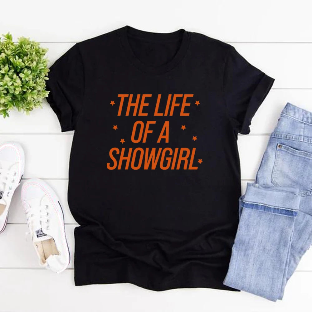 The Life of A Shirt in My Showgirl Era T-Shirt Women Tshirts TS 2025 New Album Tee Showgirl Music Fan Gift T-shirt Women Clothes Freshlook Styles
