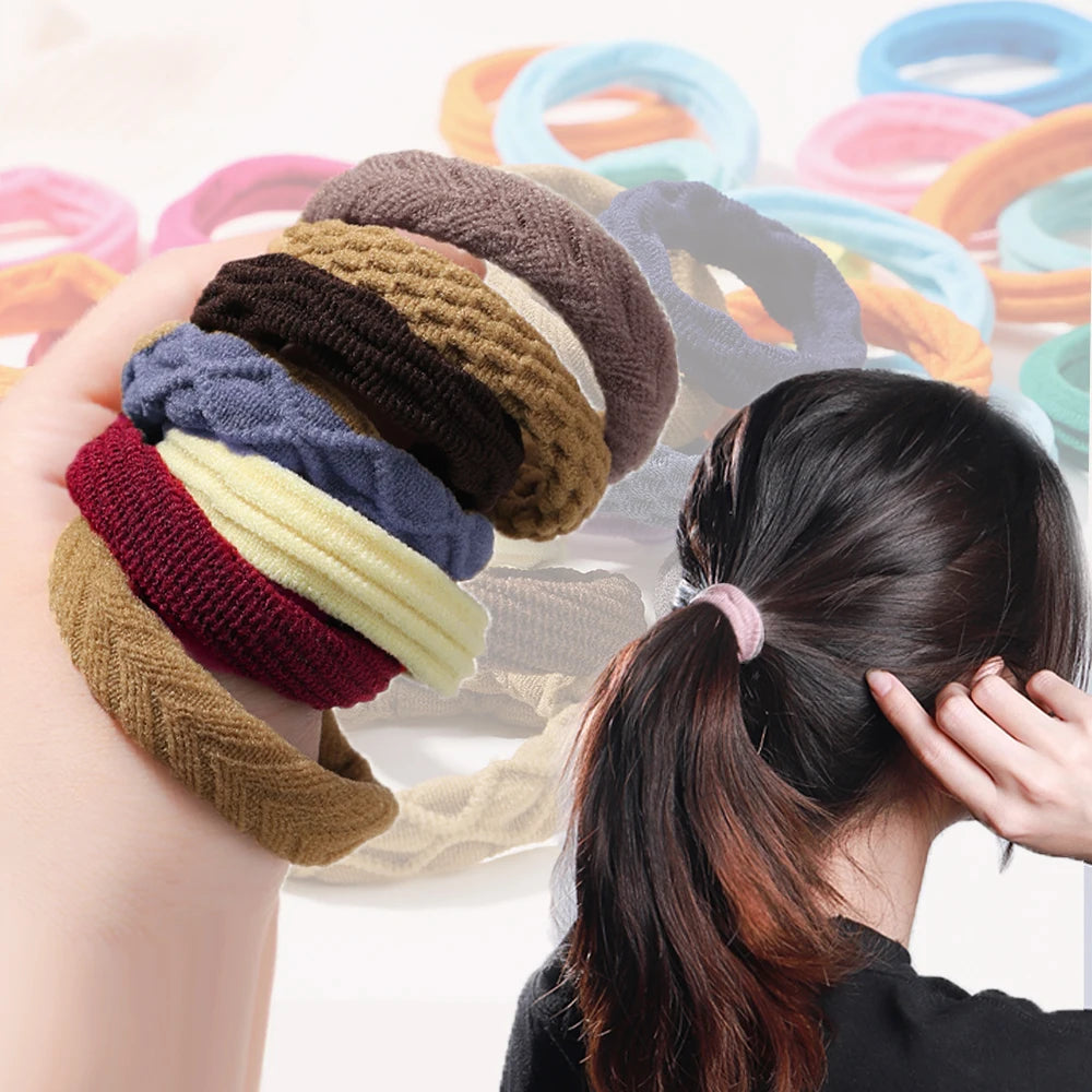 12PCS Women Girls Simple Basic Elastic Hair Bands Ties Scrunchie Ponytail Holder Rubber Bands Fashion Headband Hair Accessories Viralgem Store