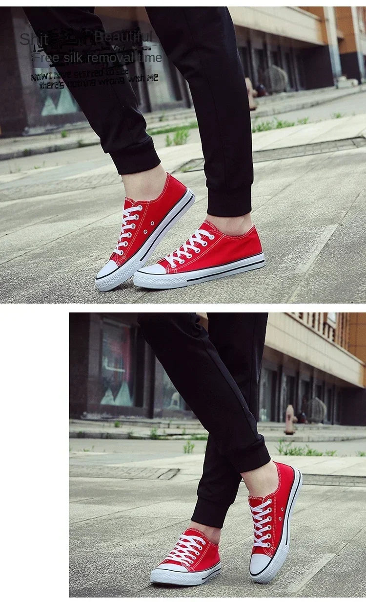 Student Running Solid ShoesWomen Vulcanized Ladies Lace-up Casual Breathable Walking Canvas Sneakers Spring Summer New Style Men