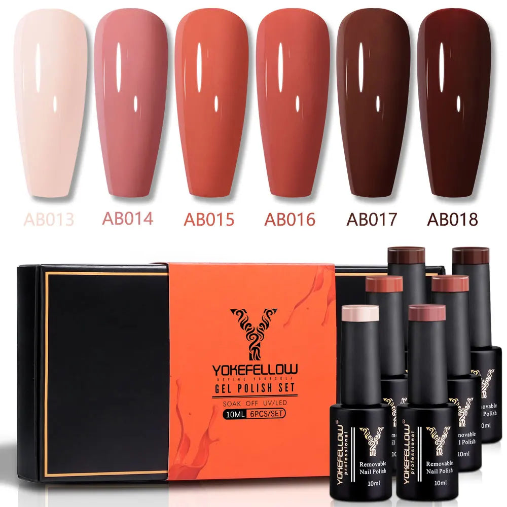 YOKEFELLOW  Pastel Gel Nail Polish Set 6 Colors Spring Summer Macaron Gel Nail Kit Soak Off Nail Art DIY Manicure Gift for Girl Viralgem Store