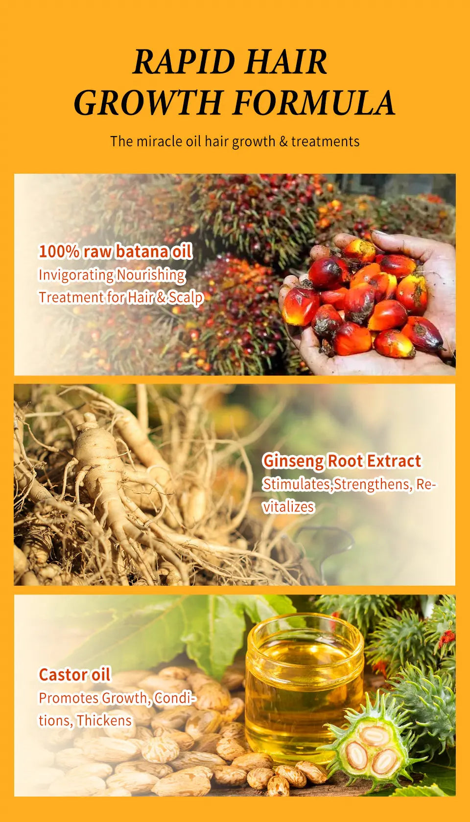 100% Pure Organic Hair Mask Batana Oil Hair Growth Oil Natural Treatment Nourish Reduce Hair Loss Anti-Breakage Hair Products