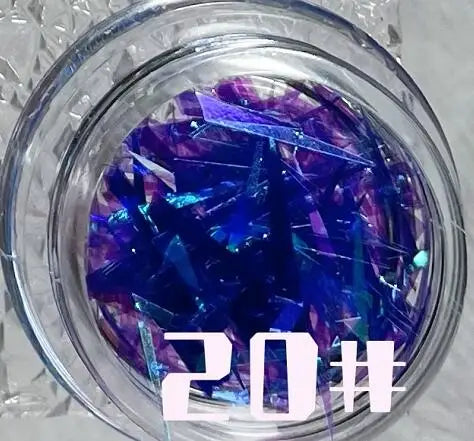 1Box Irregular Aurora Mirror Broken Glass Paper Nail Foil Decals Japanese Laser Patch DIY Rainbow Transfer Piece Manicure Decor#