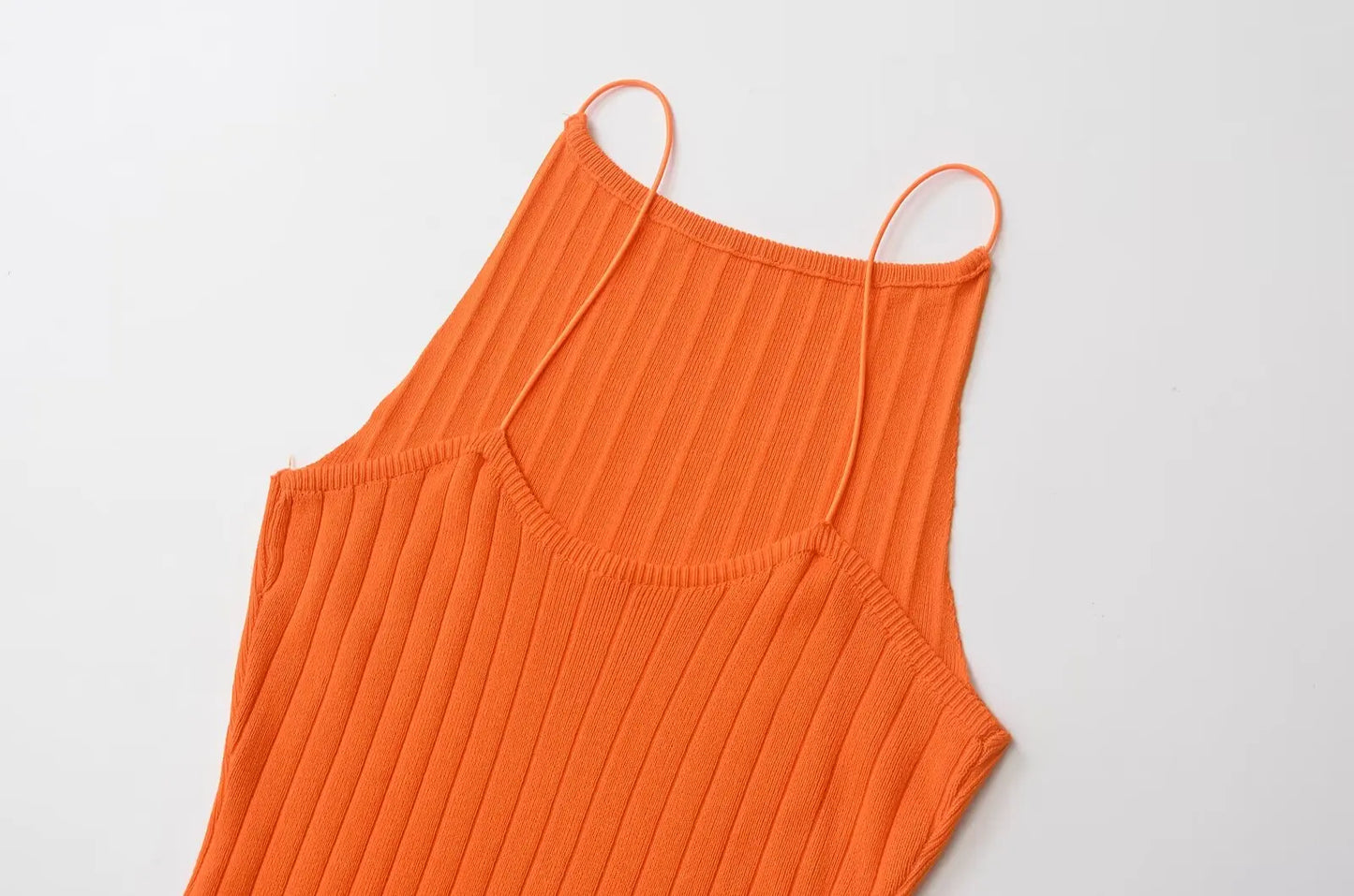 TRAF Women Y2k Pleated Ribbed Knit Long Dress Casual Sleeveless Ruched Swing Dress Elegant Vintage Slim Fit Tank Summer