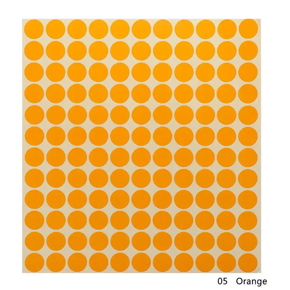 1 Sheet of 132 Blank Round Stickers Labels for Essential Oil Bottle Cap Lid Water Resistant 7 Color Sticker 13mm DIY