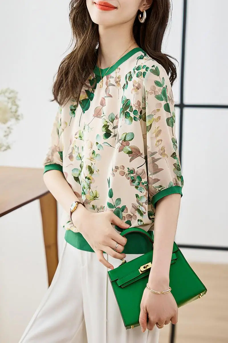 Trendy Ladies' Unique Design Short Sleeve T-shirts Fashion Print Tees for Women Cool Summer Daily T-shirts Casual Top