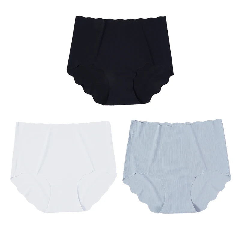 3Pcs/set Invisible Panties Women Seamless Briefs Female Underpants Ultra-thin Underwear High Rise Panties Solid Comfy Lingerie