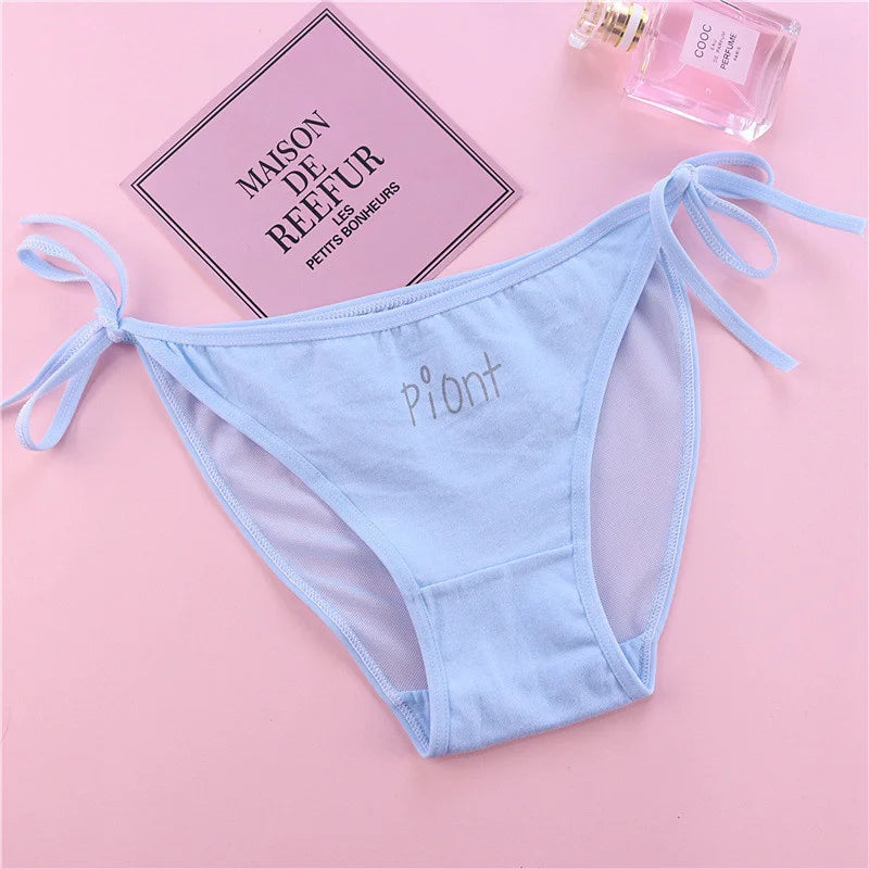 SP&CITY Young Girls Student Cute Underwear Women Japan Lace Up Cotton Panties Funny Hollow Out Seamless Briefs Female Lingerie