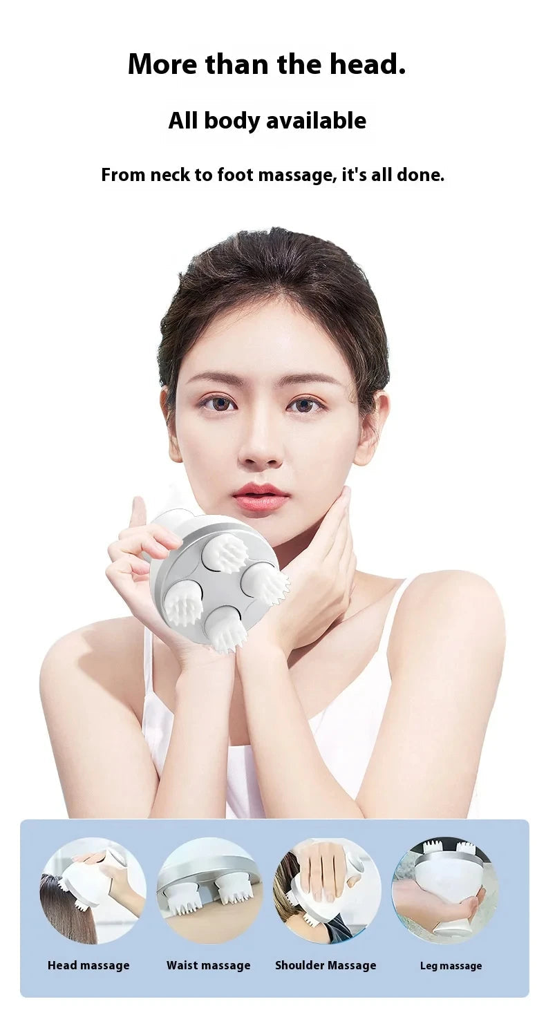 Tuhopeta Scalp Massager 3D Kneading Shiatsu Head Relaxation Device USB Rechargeable Electric Massage with Tension Relief Pets Viralgem Store