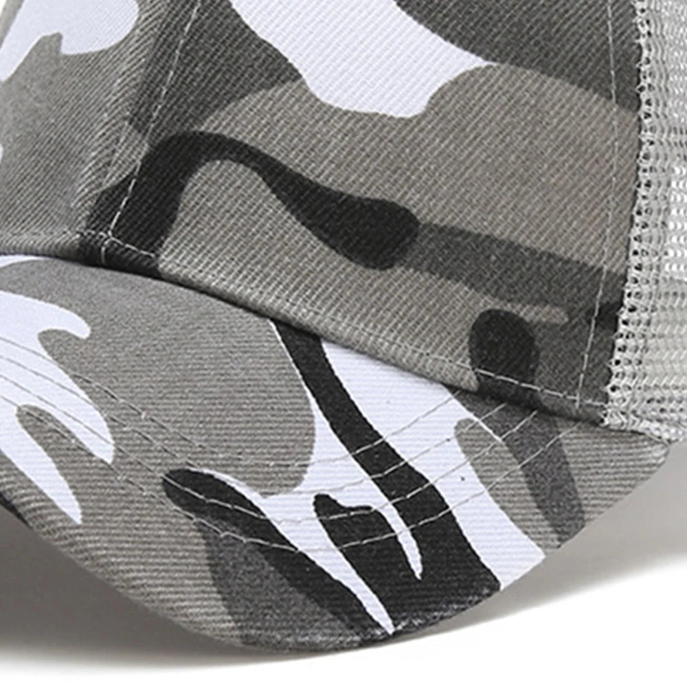 Spring Summer Sun Hat Caps For Men Women Adjustable Baseball Cap Breathable Mesh Trucker Cap Camouflage Baseball Hat Viralgem Store