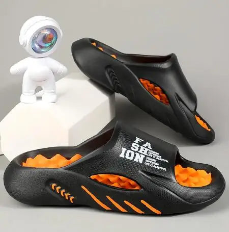 2023 NEW Men's Slippers Massage Slip-on Platform Slippers for Men Fashion Outdoor Beach Anti-slip Flip-Flops Man's Sandals 38-45