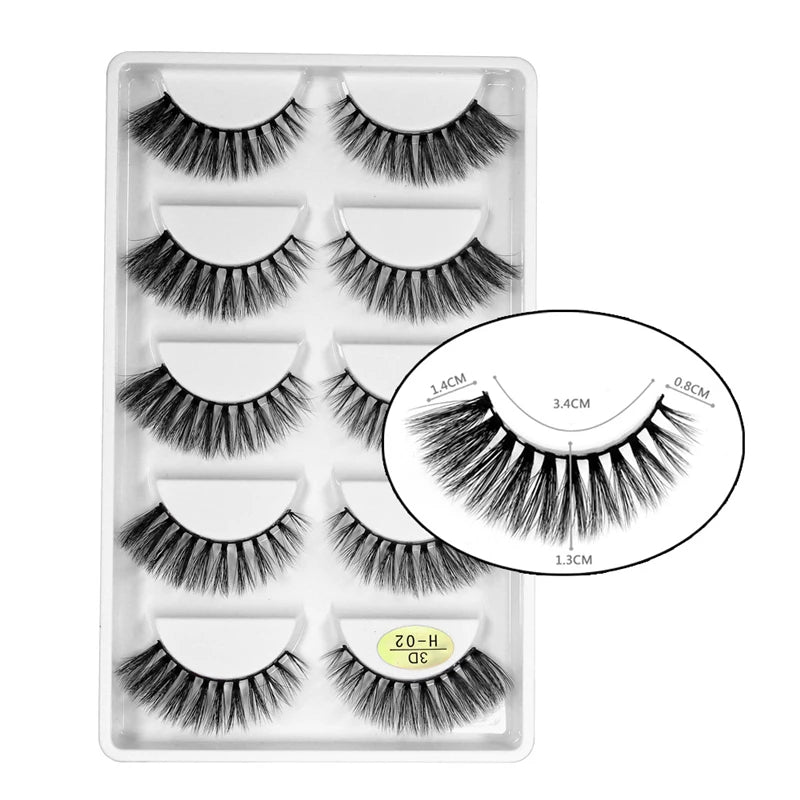 5 Pairs 3D Mink False Eyelashes h13, Soft Eyelash Extension Natural Eyelashes makeup Lashes Wholesale G800, G806 Viralgem Store