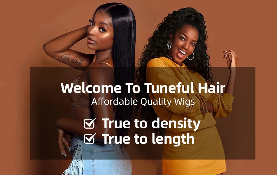 Tuneful 13x6 Lace Frontal Human Hair Wigs Straight 30 Inch Pre Plucked HD Lace Front Human Hair Wigs Glueless Wigs Ready To Wear Viralgem Store