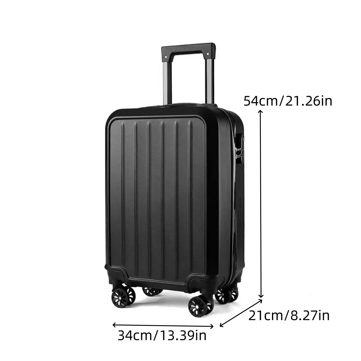 1 Piece, Pp Compression-Resistant and Resilient Material, 20inch Carry-On Suitcase, Luggage Suitcase, Trolley Suitcase, Spinner Wheels, Combination Lock, Candy Color Viralgem Store