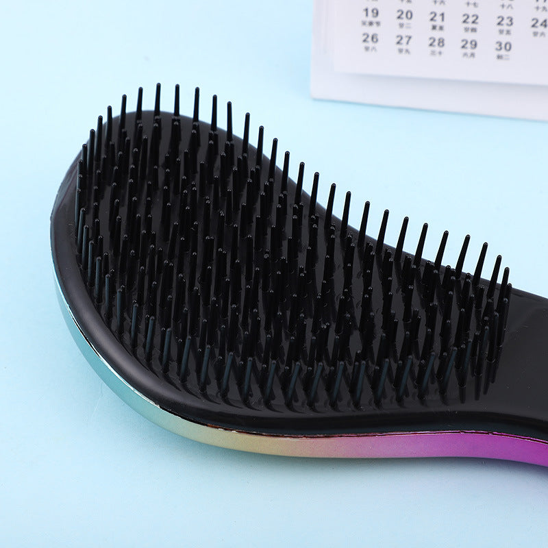 1pc Magic Anti-static Hair Brush Handle Plastic Electroplate Comb Shower Shampoo Massage Comb Salon Hair Styling Tools Viralgem Store