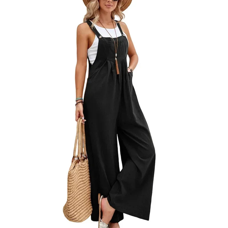 Women Loose Fit Fashion Overalls Wide Leg Baggy Bib Overalls Jumpsuit Dungarees Summer Jumpsuit Casual Elegant Overalls Summer Viralgem Store