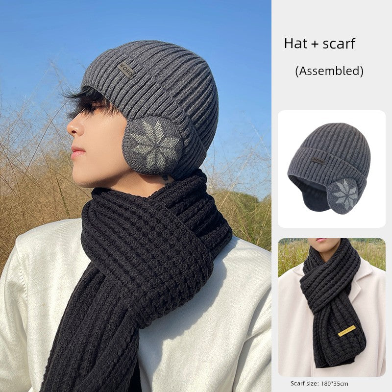 Winter Heattech Male Fleece-lined Thickened Cold Protection Cycling Hat