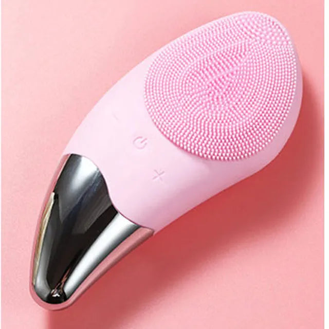 6-speed Electric Face Washer Silicone Facial Cleanser Mini Facial Cleanser Waterproof Rechargeable Ultrasonic Pore Cleaner