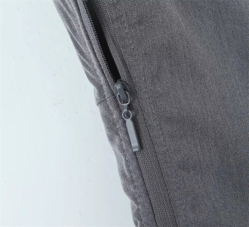 Women Square Neck Rowena Grey Lace Back Corset