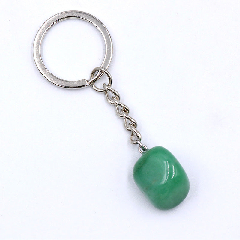 20pcs Natural Rough Raw Stone Crystal Quartzs Keychain Women Men Handbag Hangle Car Key Holder Raw Mineral Stone KeyRing Jewelry Viralgem Store