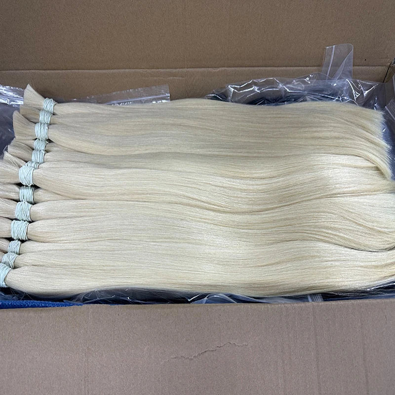 613 cabelo solto Human Hair Bulk For Braiding No Weft Human Hair Extensions Cheveux Naturel Vietnamita 613 Blonde pelo suelto