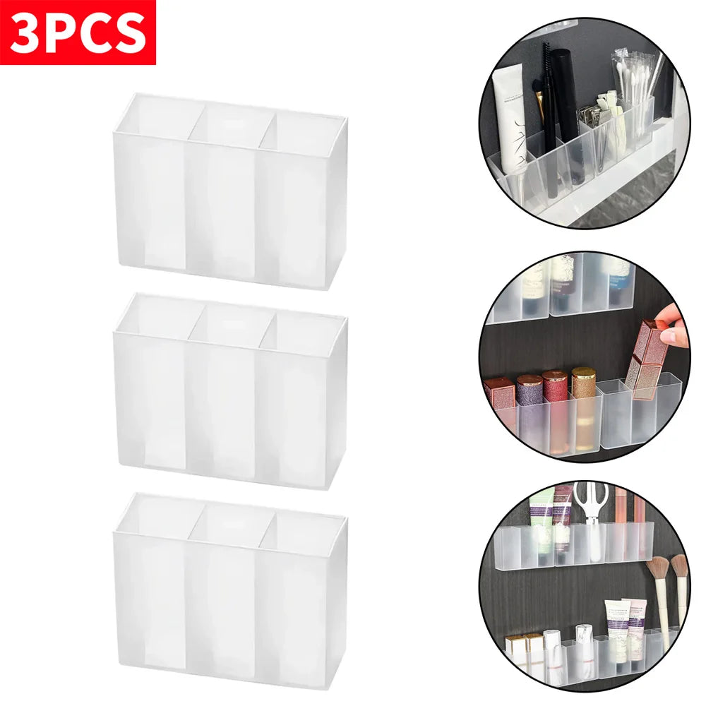 6PCS/3PCS/1PC multifunctional wall mounted compartment storage box, no punching required, suitable for storing small items in da Viralgem Store