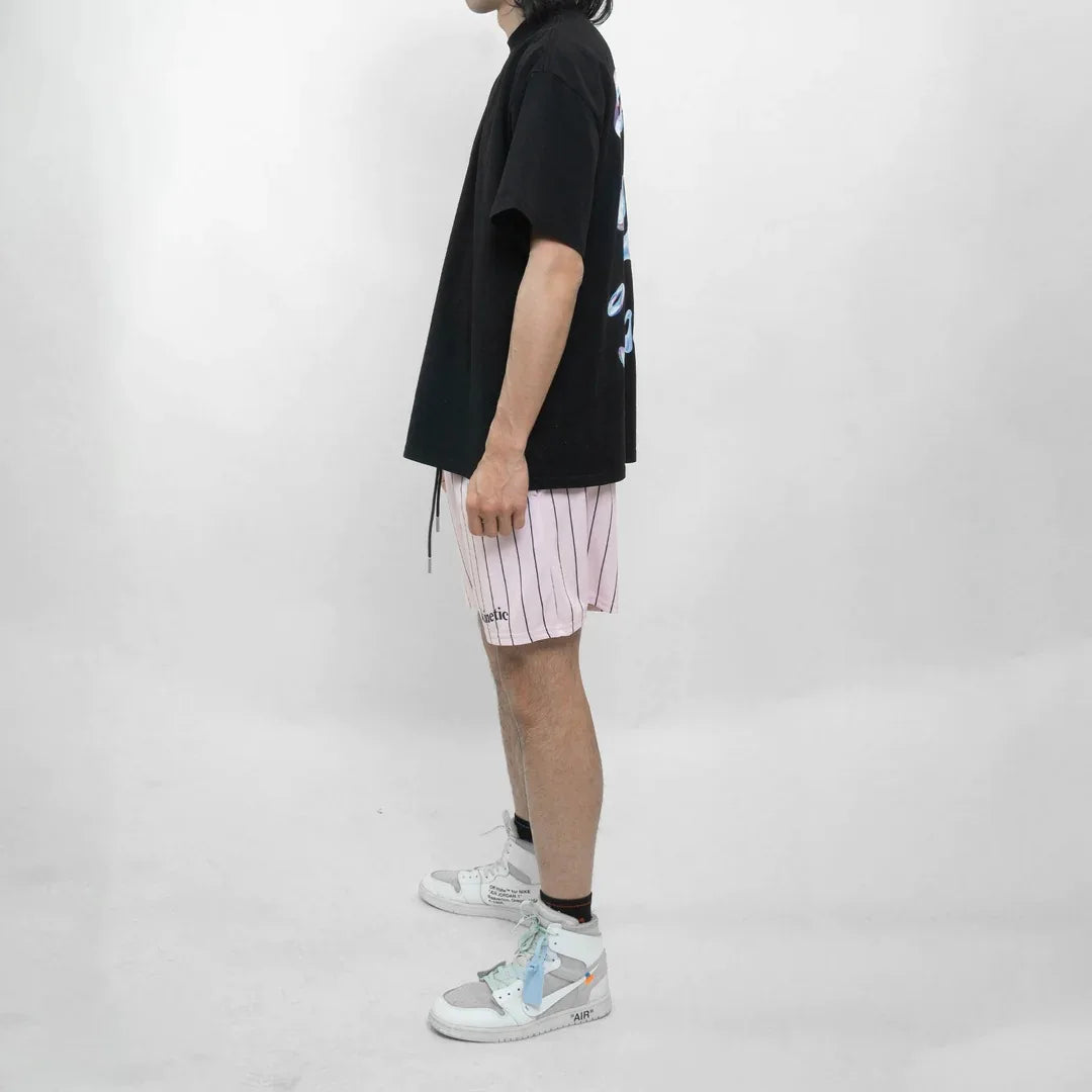 Striped pattern casual shorts 2024 summer new American Basketball running quarterpants men's fitness shorts