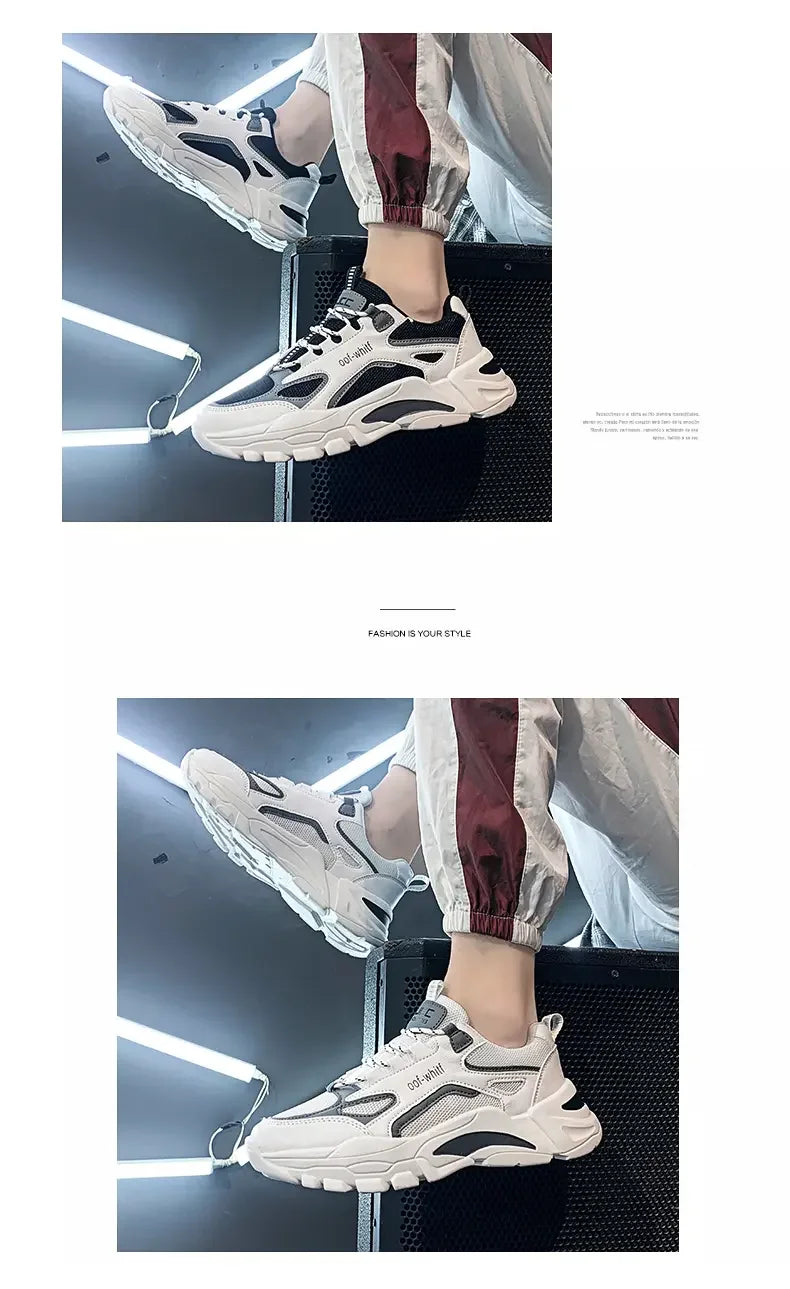 2024 New Men Sneakers Mesh Breathable Outdoor Running Shoes Fashion Casual Tennis Shoes Lightweight Comfortable Male Sport Shoes