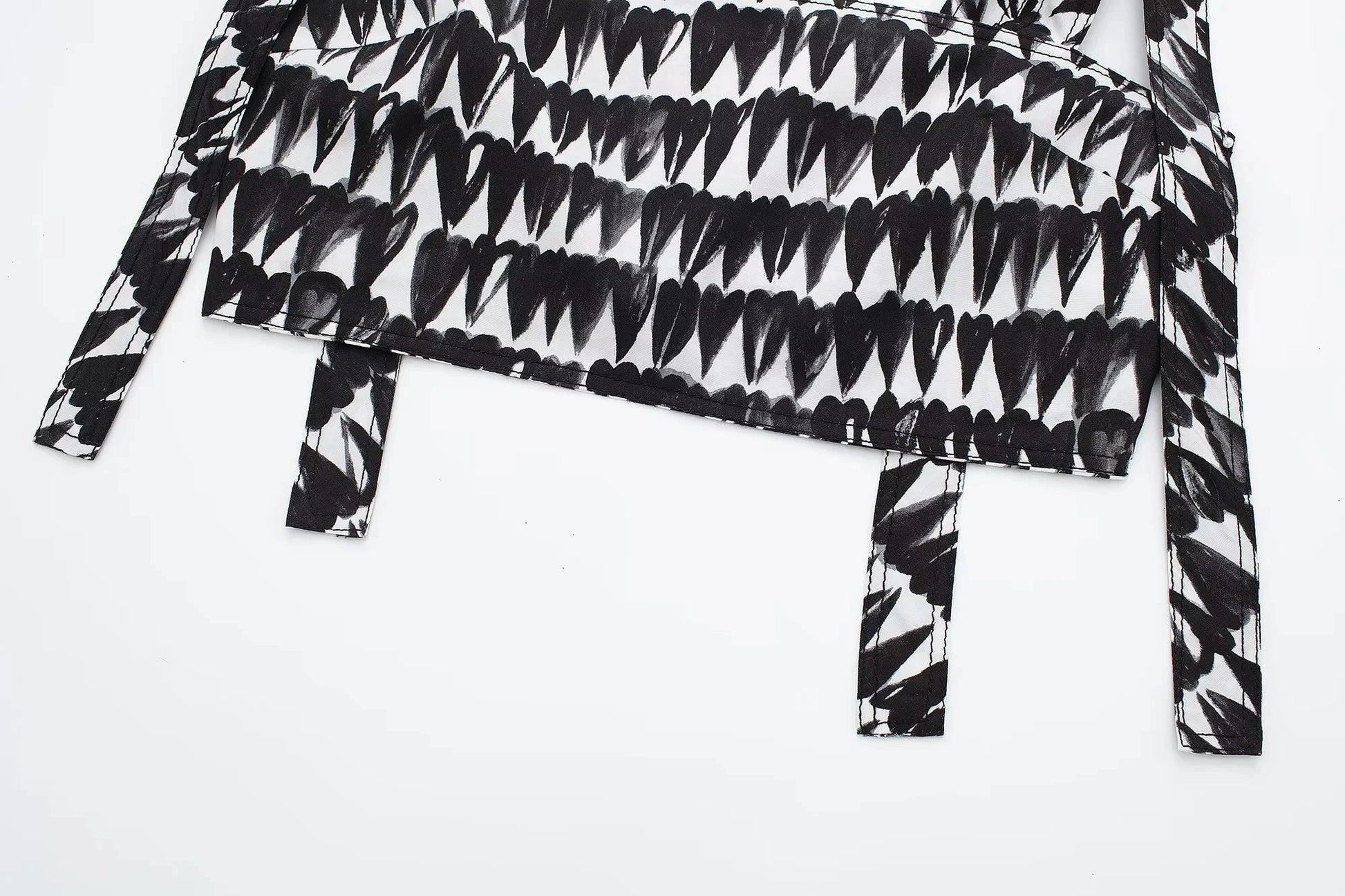 TRAFZA Women Fashion Geometric Print Skirt Zipper Fly High Waist Slim Midi Skirts Vintage Y2k 2024 Women Casual Streetwear TRAF Viralgem Store